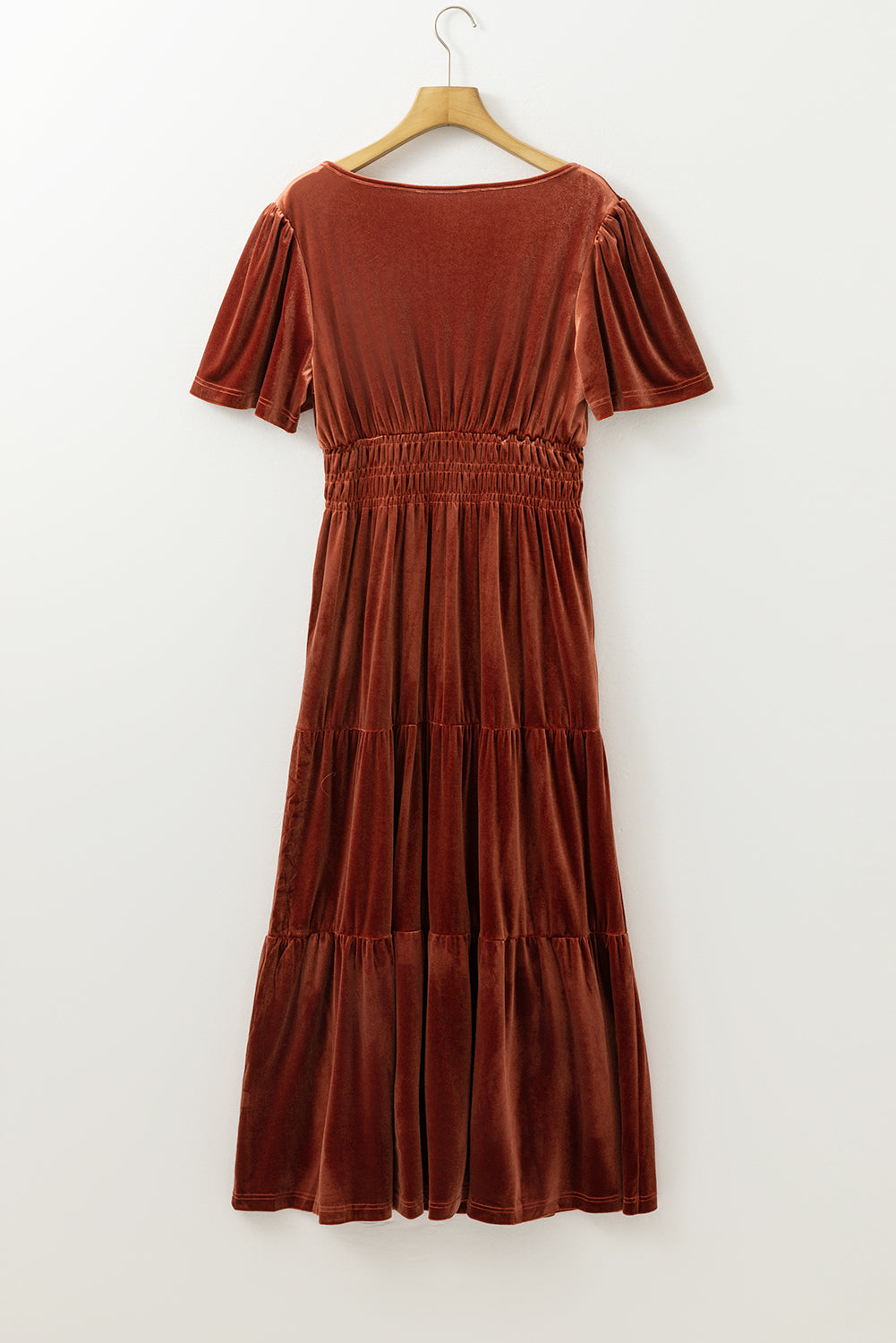 Velvet Chestnut Maxi Dress