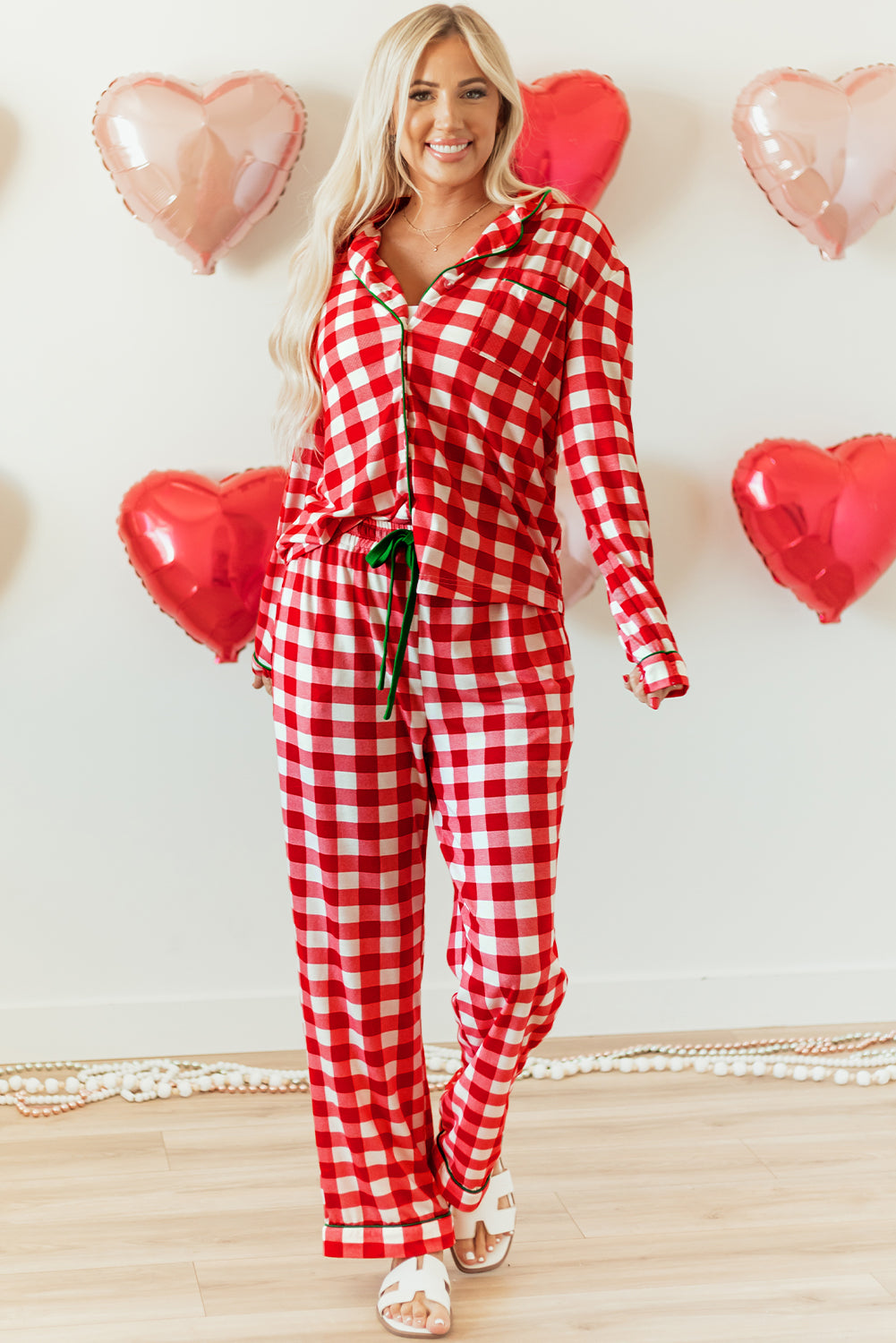 Merry Check Flannel Lounge Set