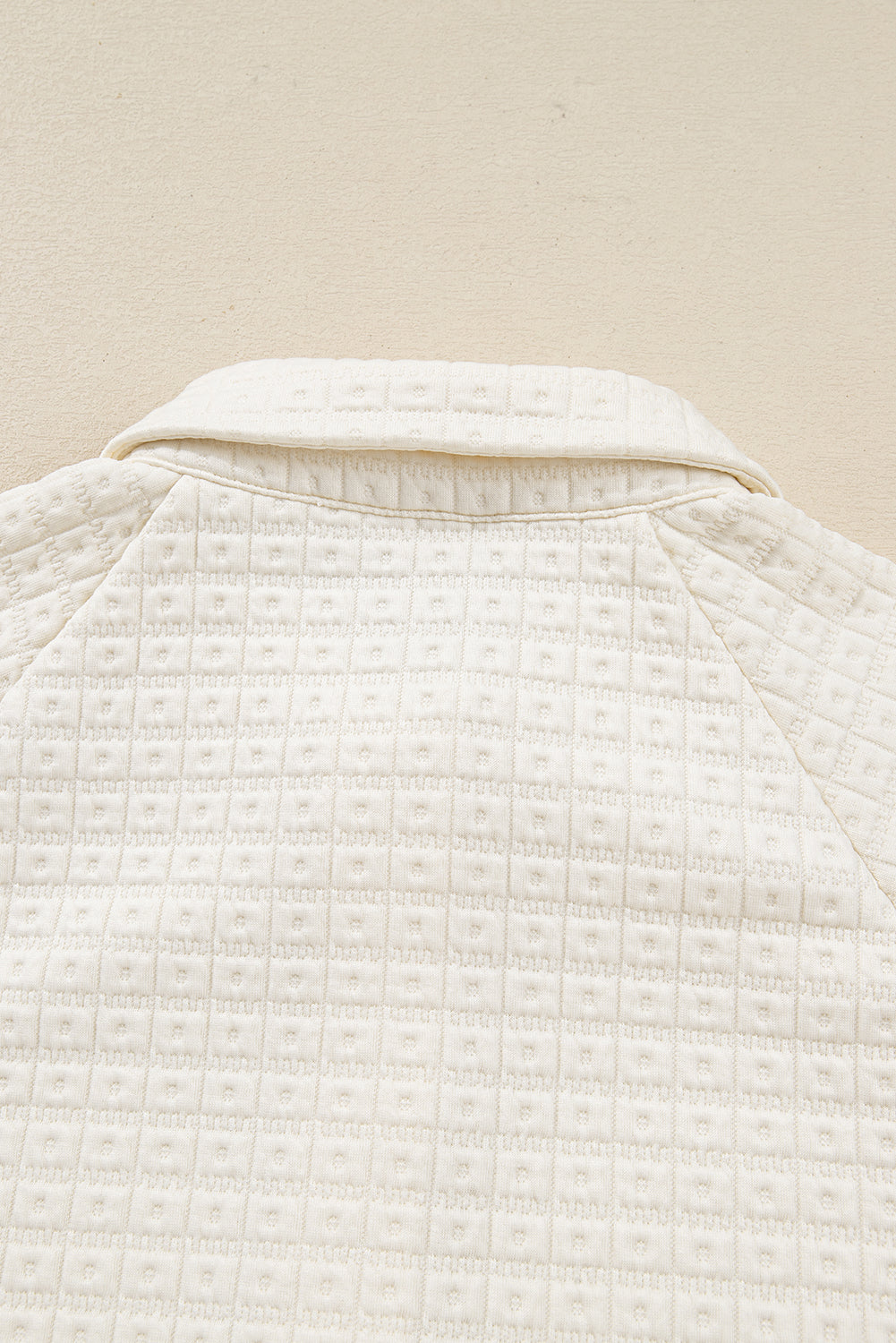 Waffle Knit Collar Pullover