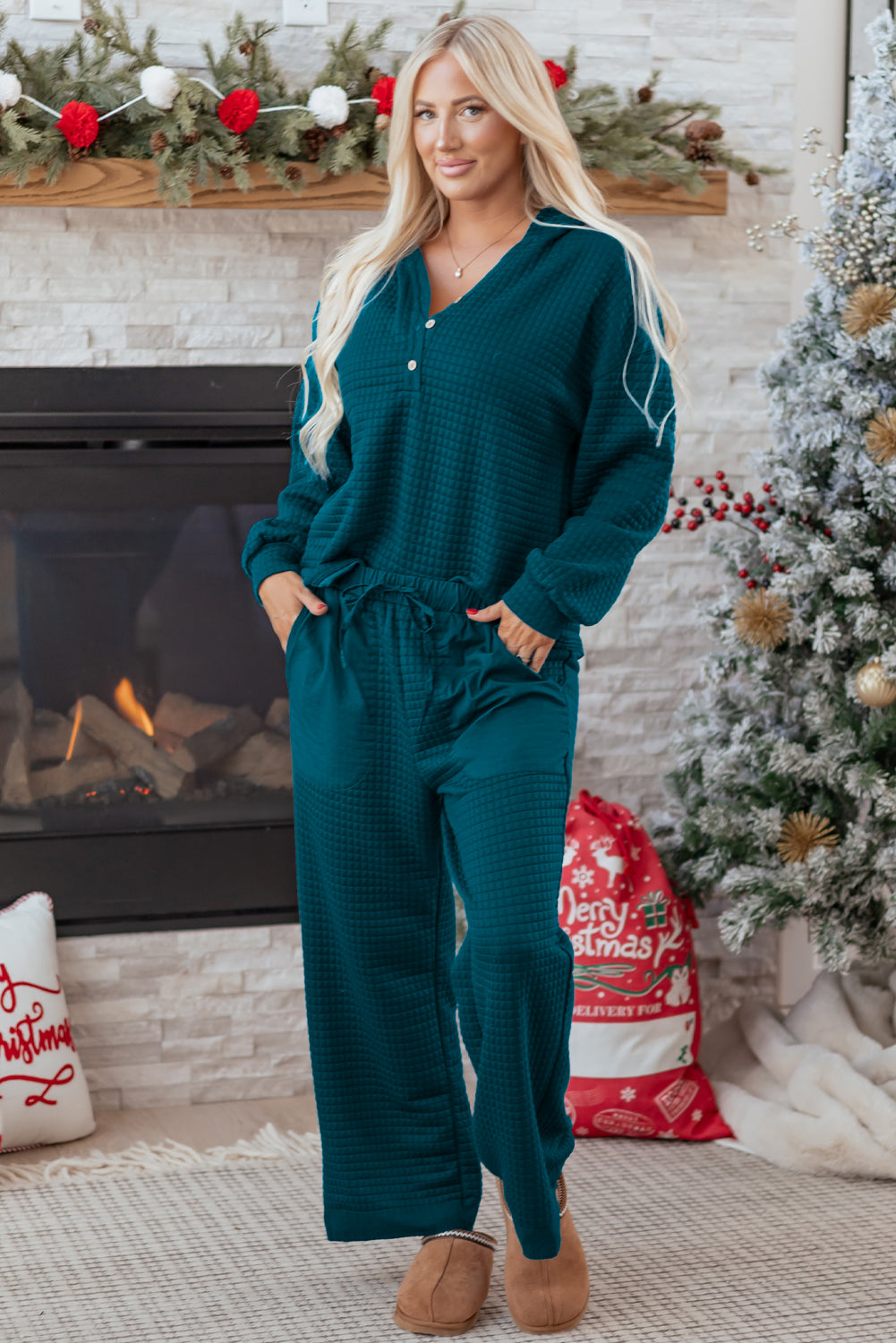 Evergreen Waffle Lounge Set