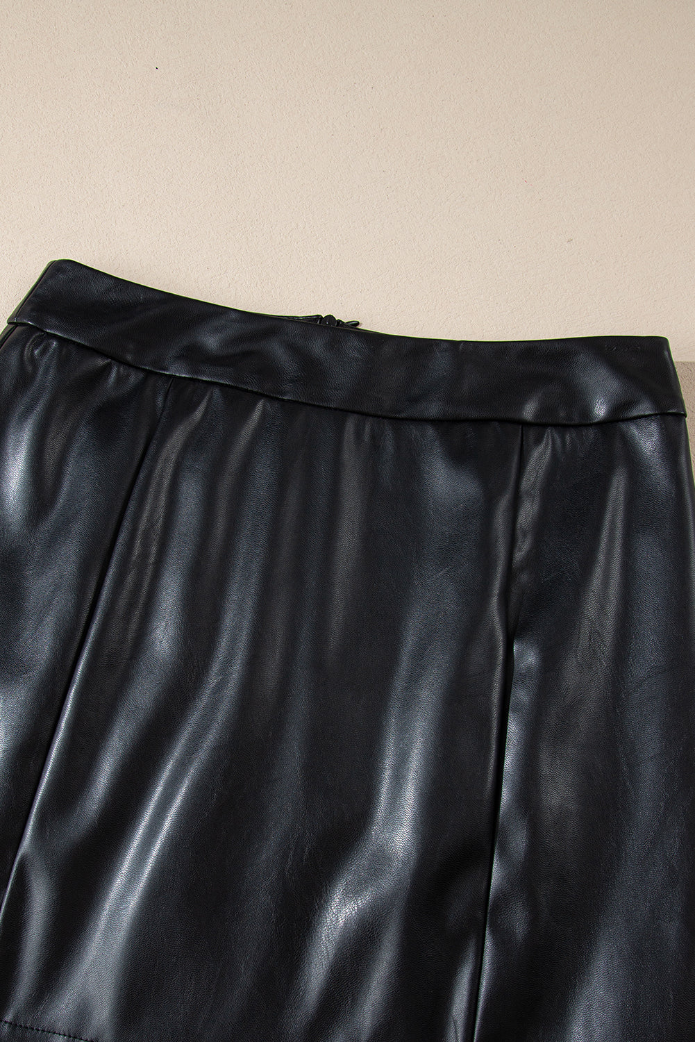 Midnight Edge Faux Leather Mini Skirt