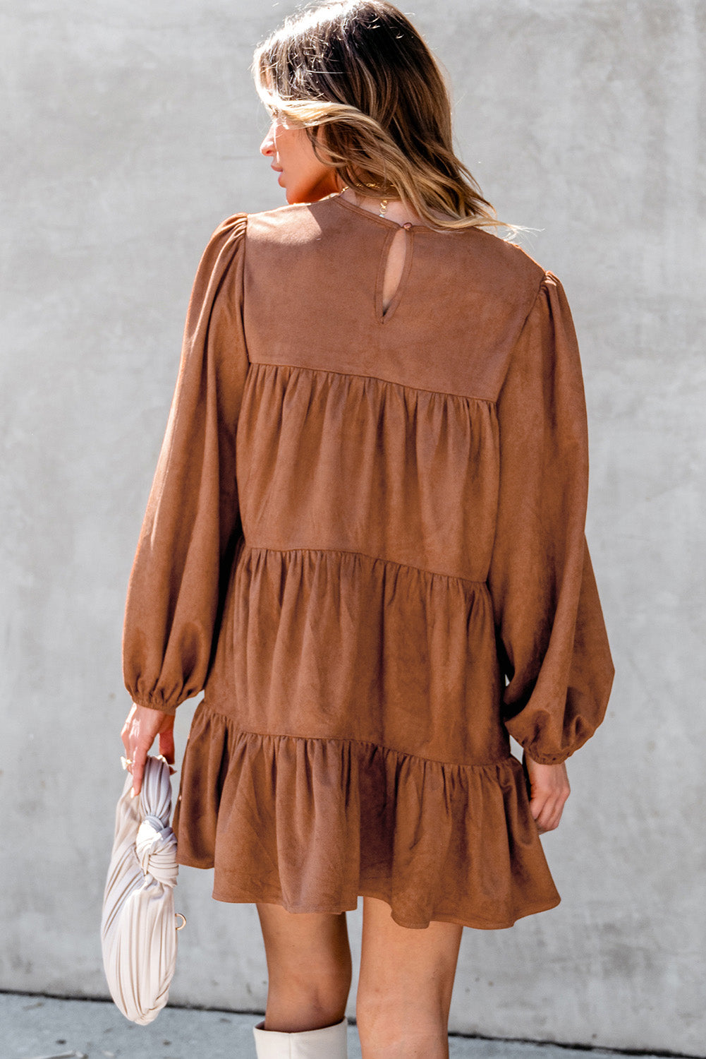 Chestnut Lace Mini Dress