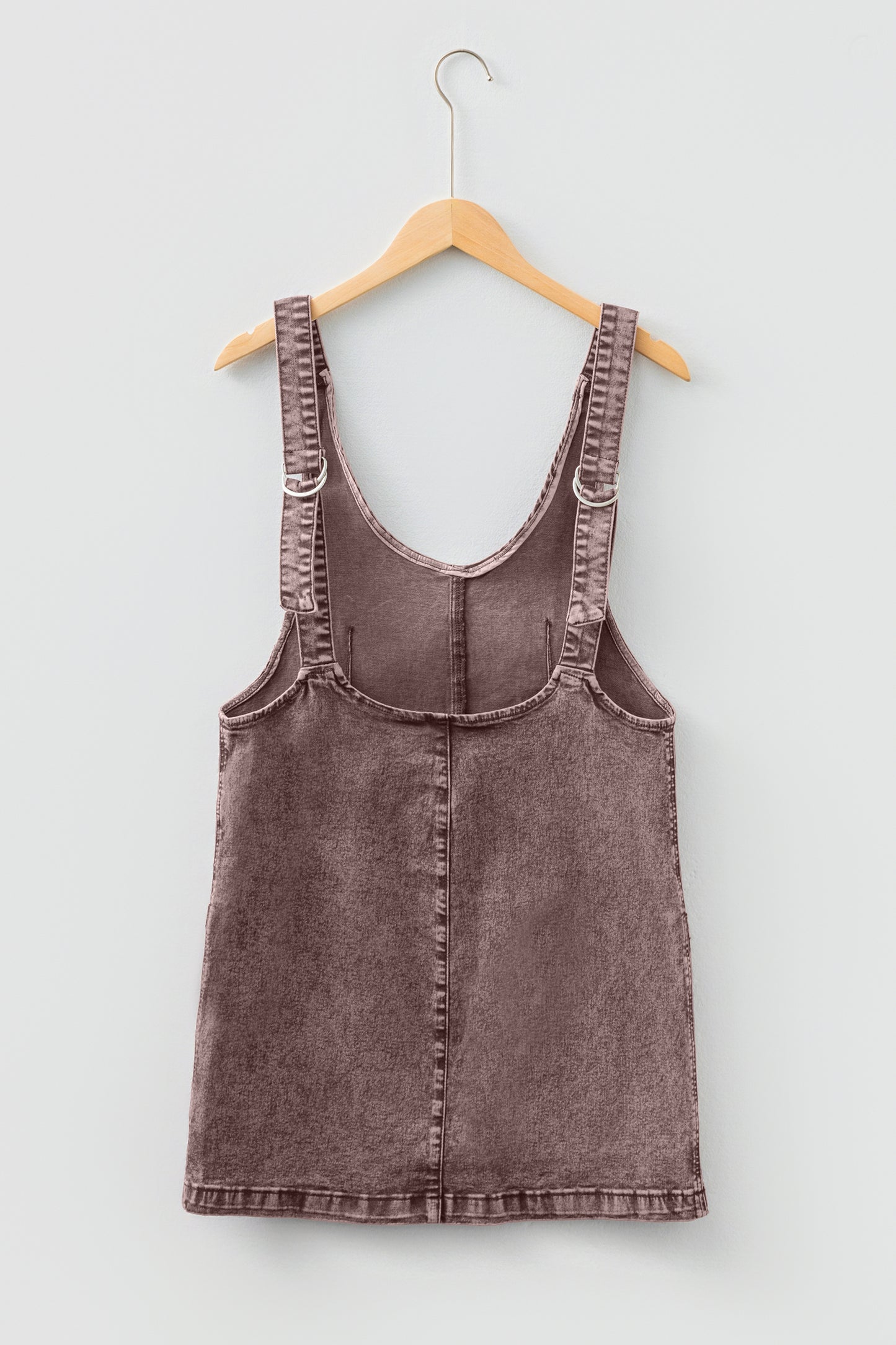 Mocha Wash Twill Overall Dress
