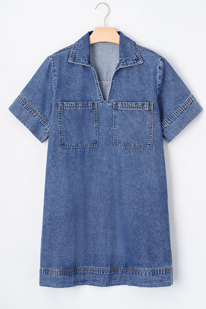 Indigo Ease Mini Dress
