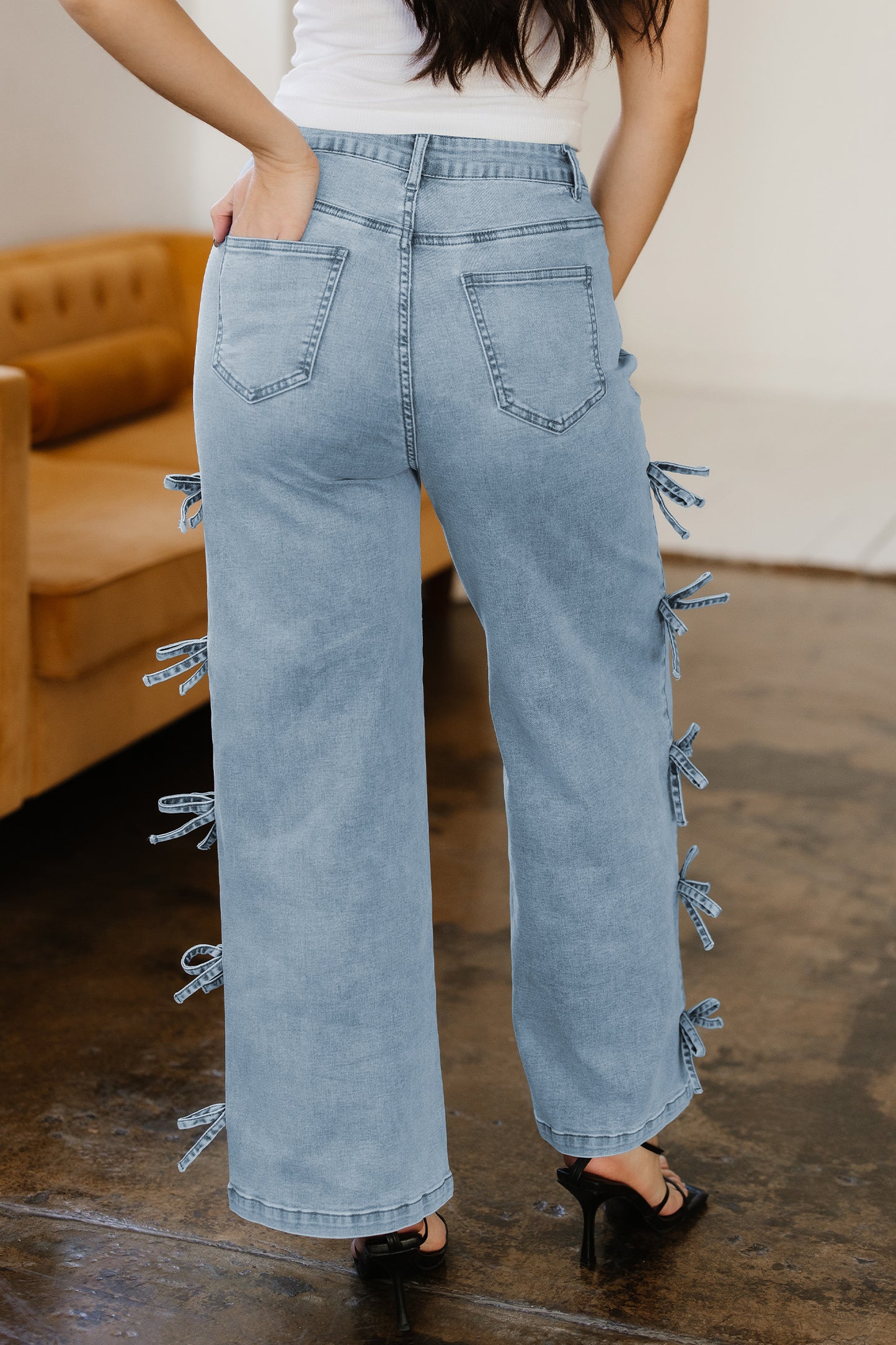 Bow Detail Crop Jeans