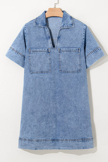 Indigo Ease Mini Dress