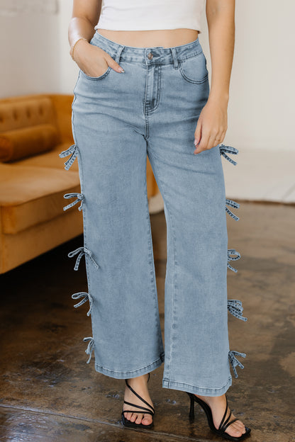 Bow Detail Crop Jeans