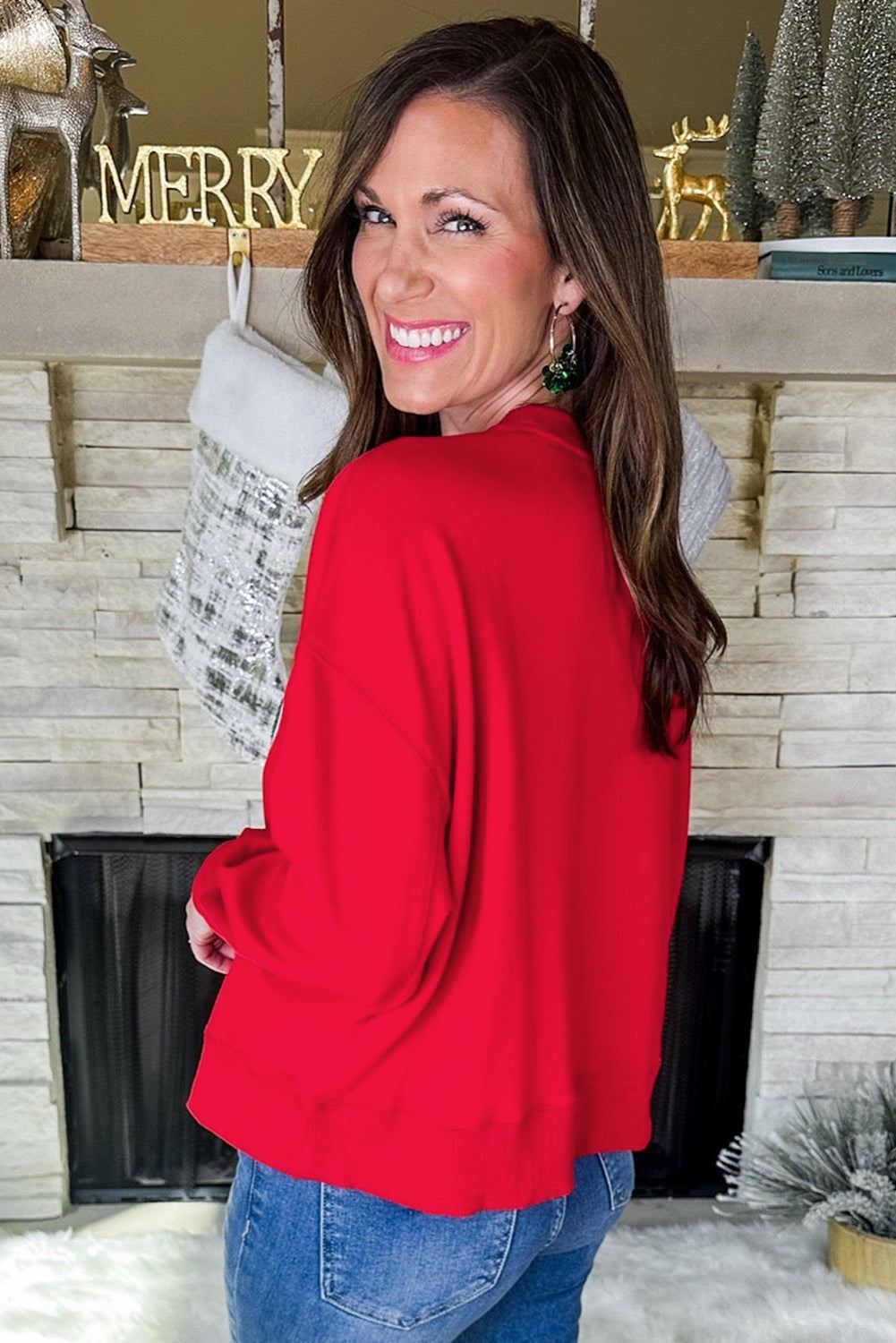 Merry Script Holiday Sweatshirt