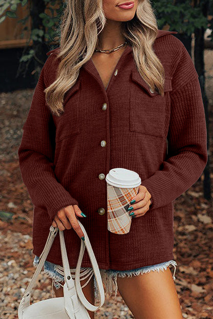 Slate Ridge Ribbed Knit Shacket