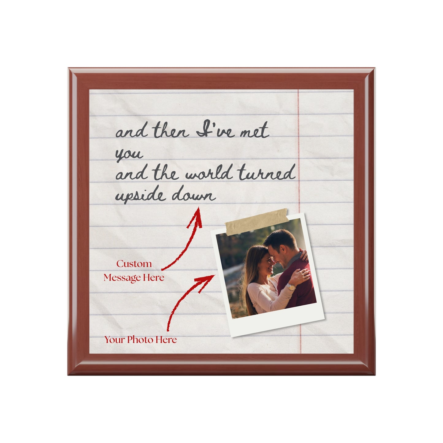 Handwritten Note & Photo Memory Jewelry Box