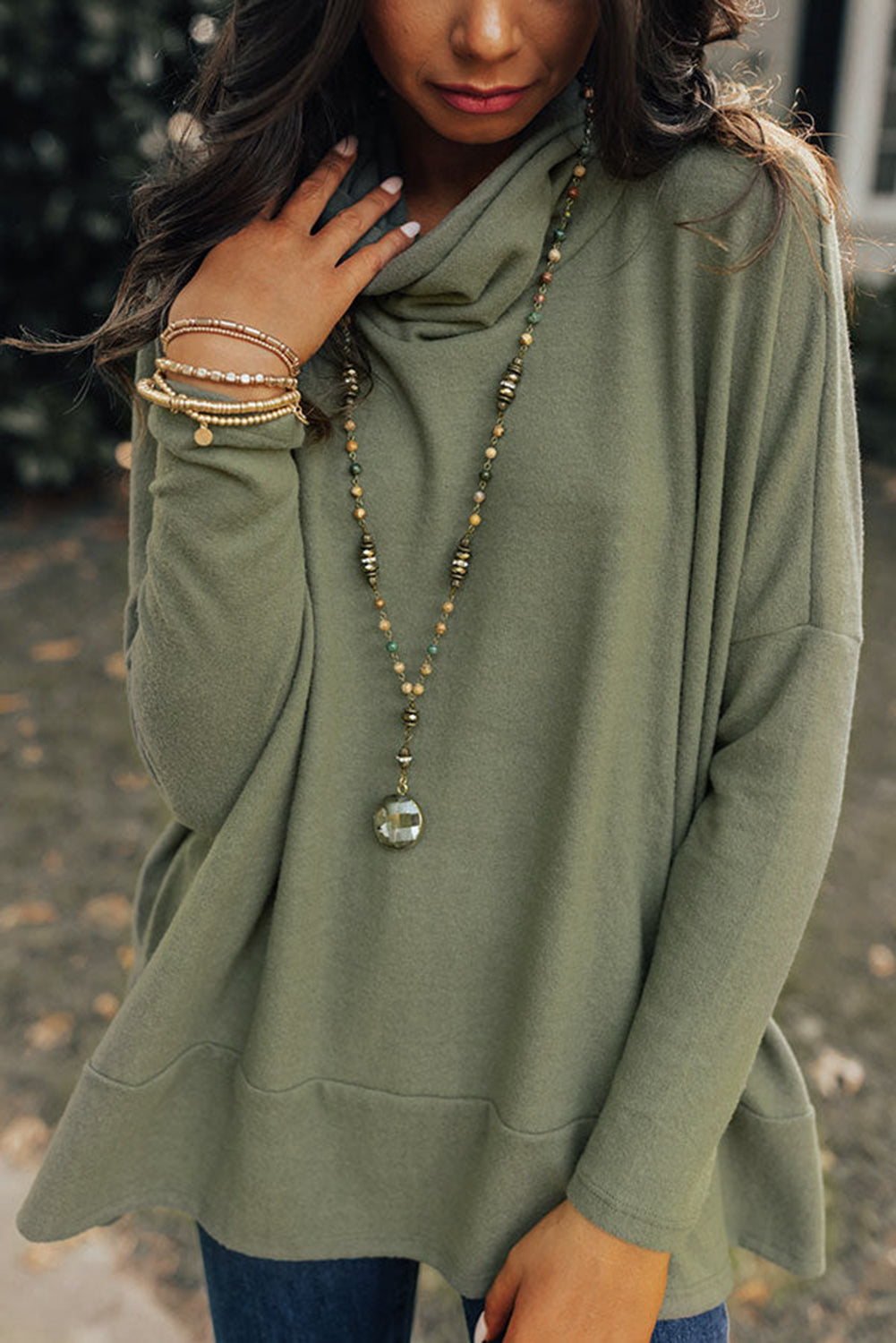 Cozy Evenings Cowl Neck Tunic