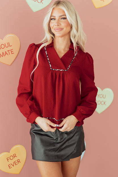 Scarlet Wild Trim Blouse