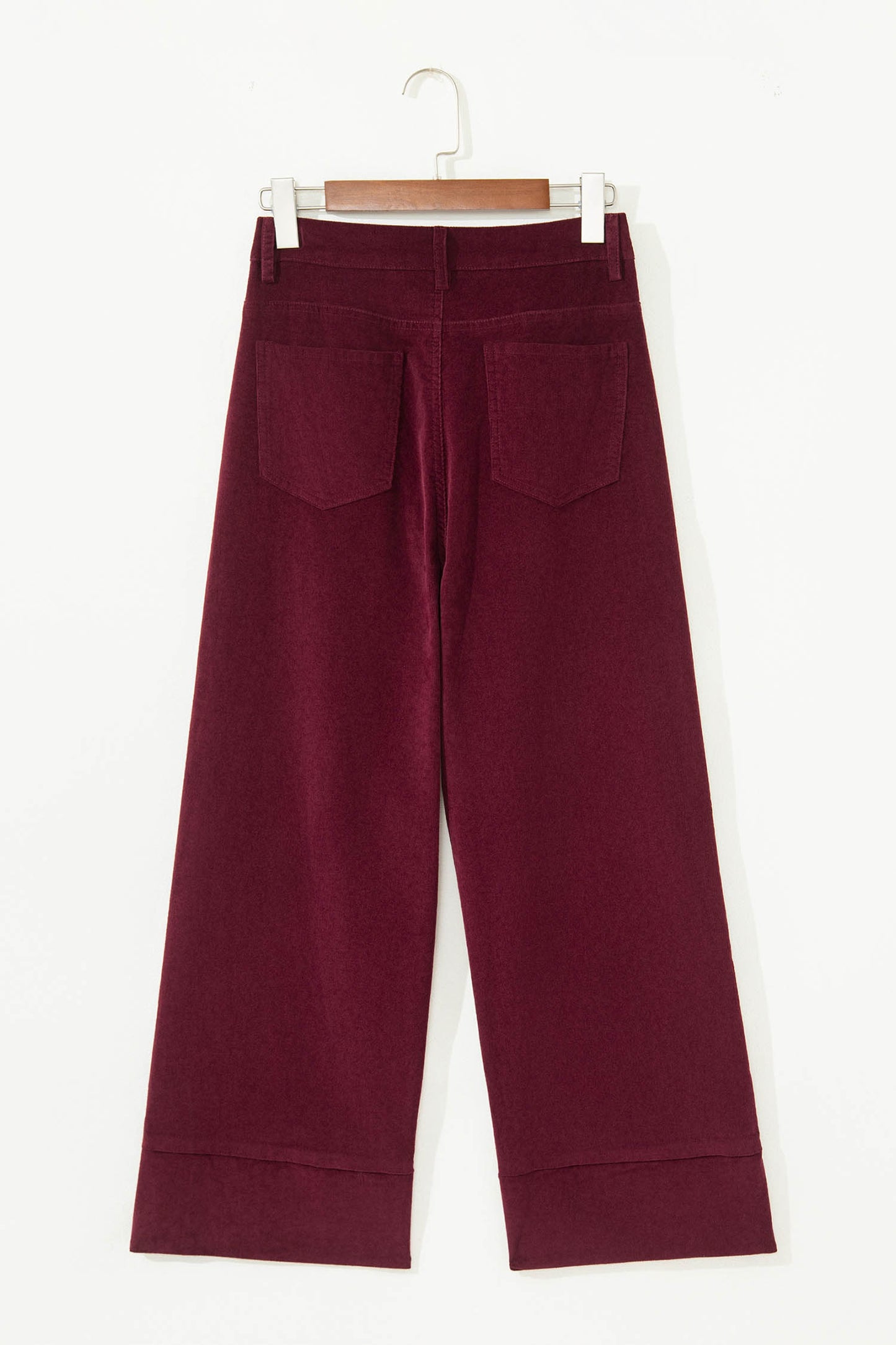 Burgundy Belle Corduroy Wide-Leg Pants