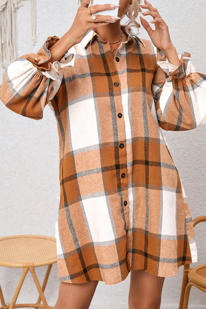 Cottage Plaid Mini Dress