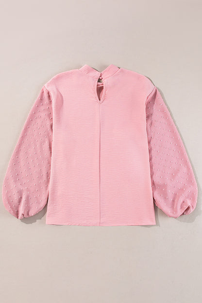Whispered Dots Long Sleeve Blouse