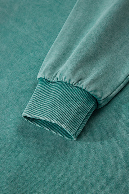 Onyx Mineral Wash Half-Zip Hoodie