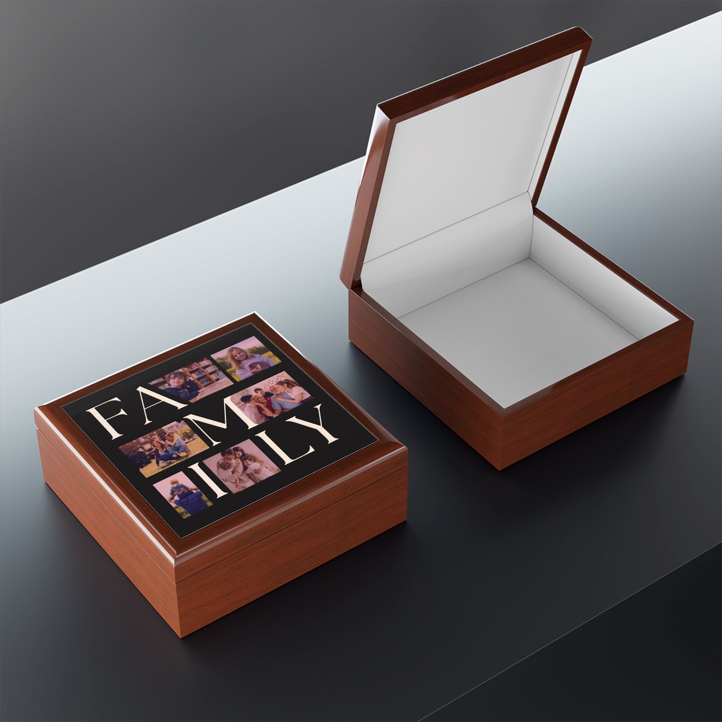 Family Collage Photo Keepsake Jewelry Box