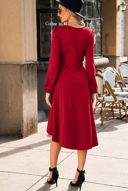 Scarlet Grace Ruched Midi Dress