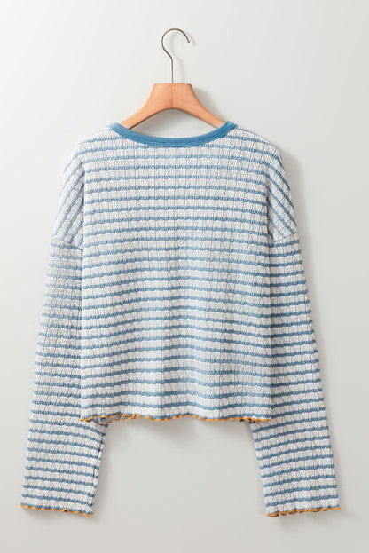 Cottage Striped Long Sleeve Top
