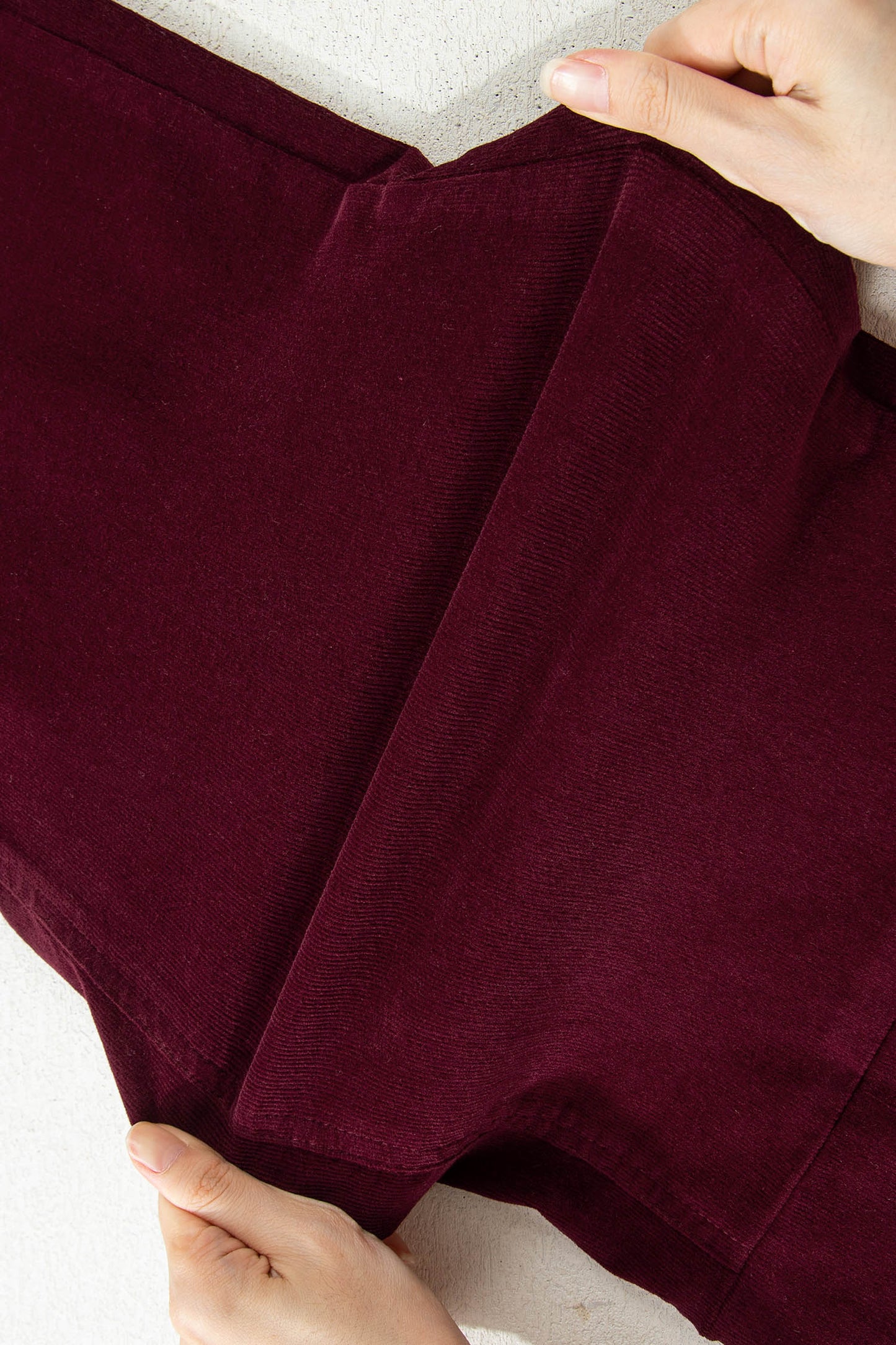 Burgundy Belle Corduroy Wide-Leg Pants