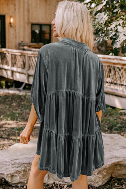 Velvet Babydoll Tunic