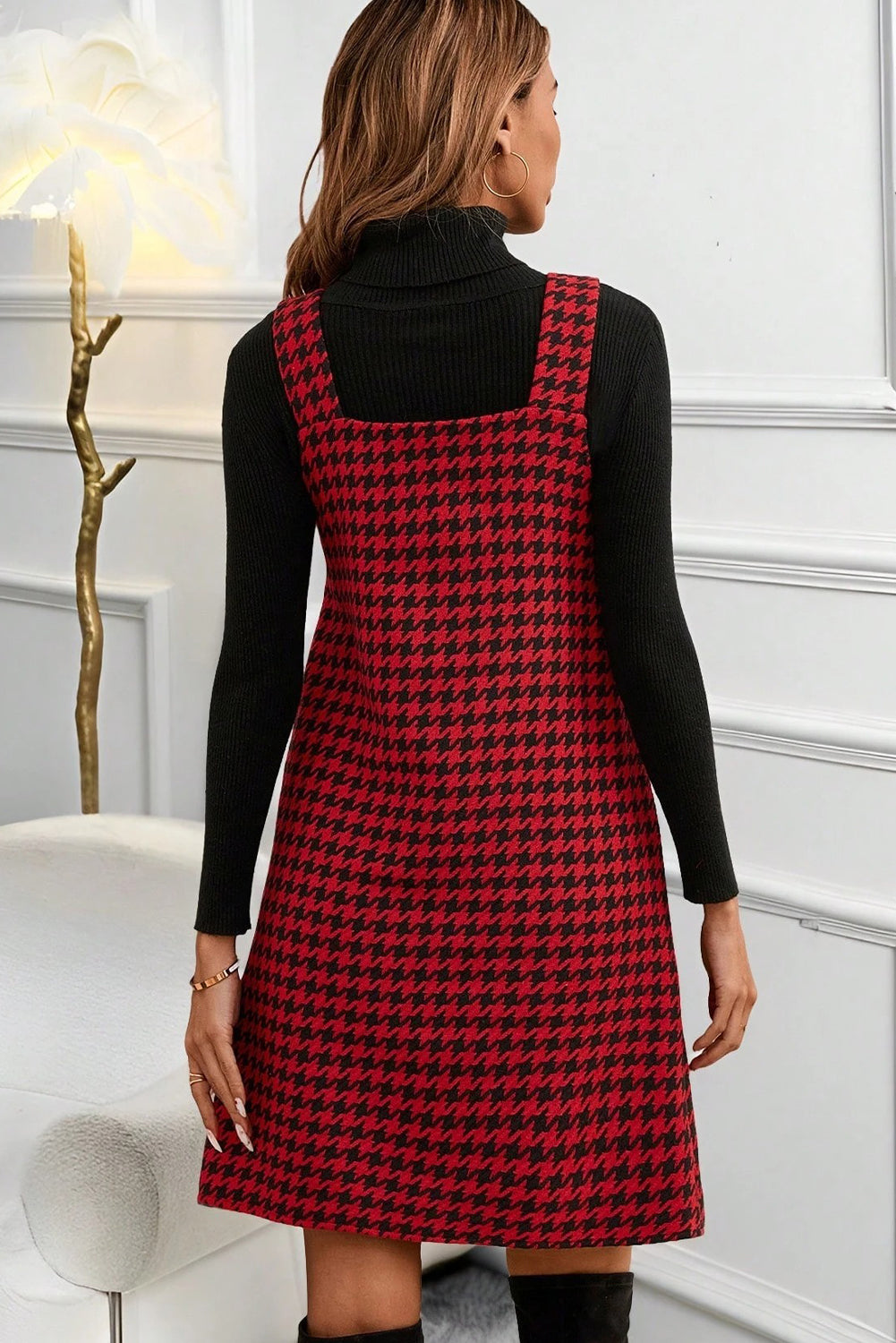 Classic Charm Houndstooth Shift Dress