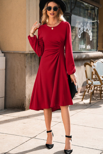 Scarlet Grace Ruched Midi Dress