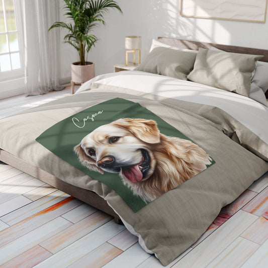 Custom Pet Portrait Blanket