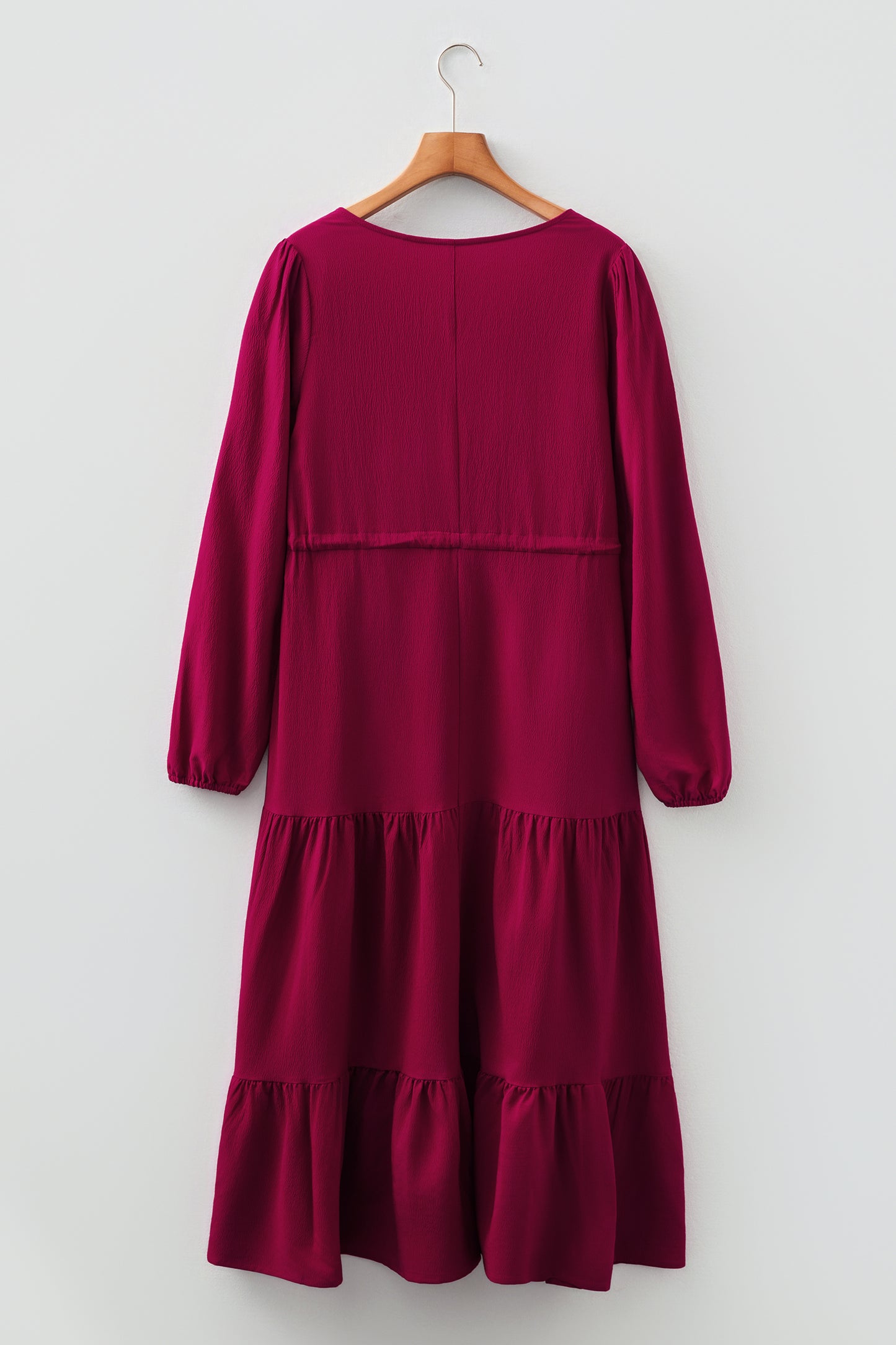 Cranberry Grace Tiered Maxi Dress