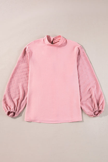 Whispered Dots Long Sleeve Blouse
