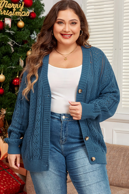 Plus Coastal Breeze Knit Cardigan