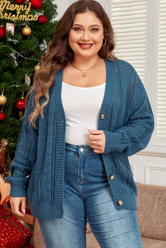 Plus Coastal Breeze Knit Cardigan