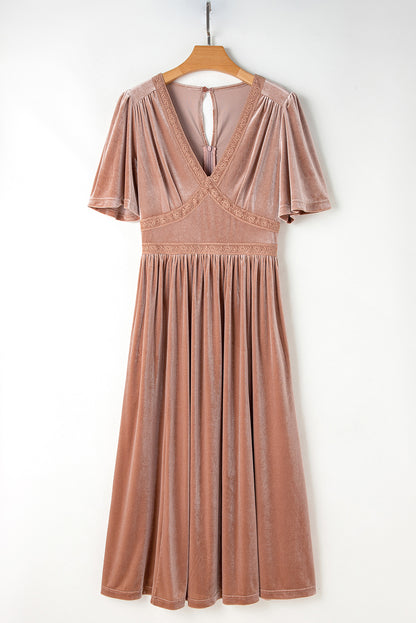 Velvet Ember Maxi Dress