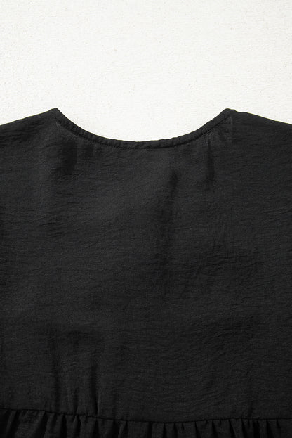 Classic Bow Split-Neck Blouse