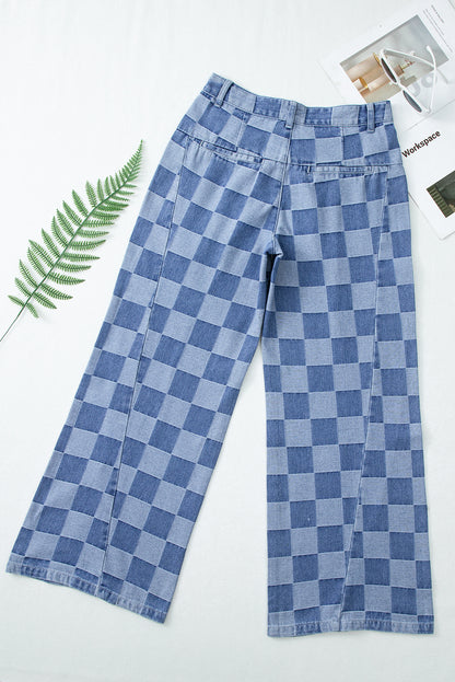 Retro Check Jeans