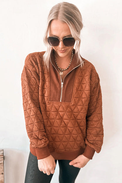 Quilted Horizon Zip-Up