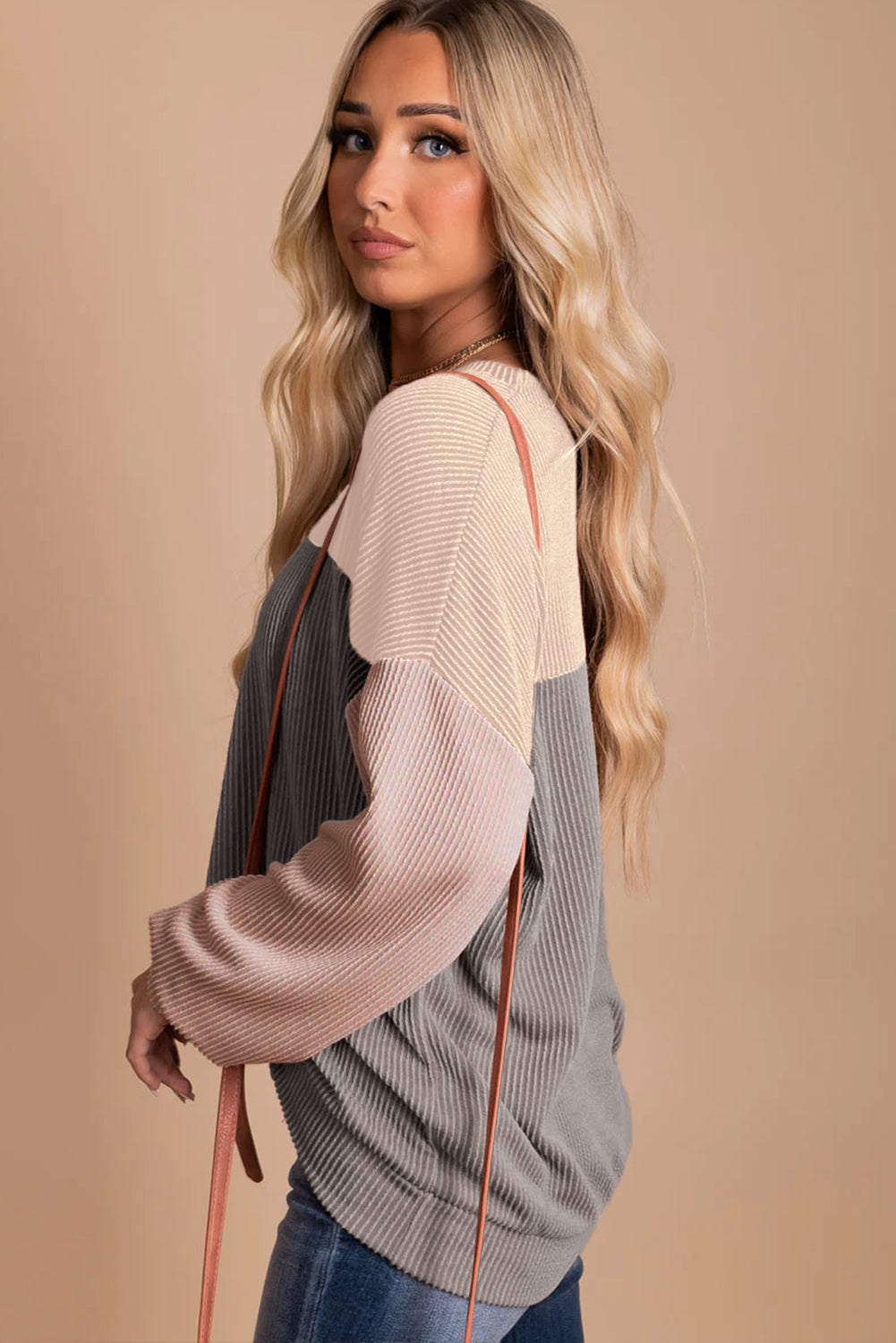 Harvest Blocks Long Sleeve Top