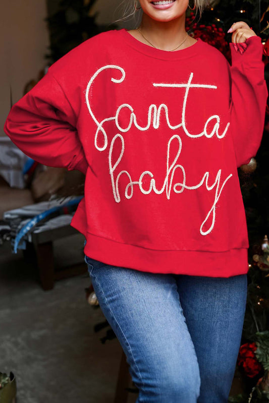 Plus Santa Baby Holiday Sweatshirt