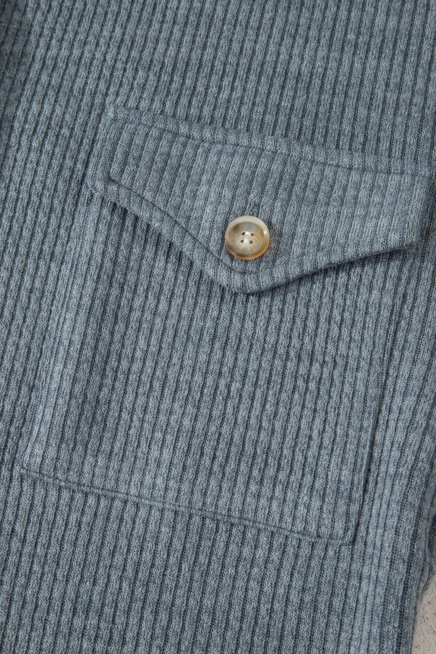 Slate Ridge Ribbed Knit Shacket