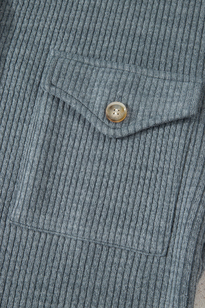 Slate Ridge Ribbed Knit Shacket