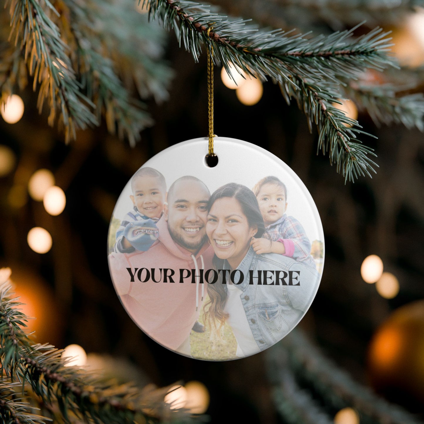 Custom Photo Christmas Ornament