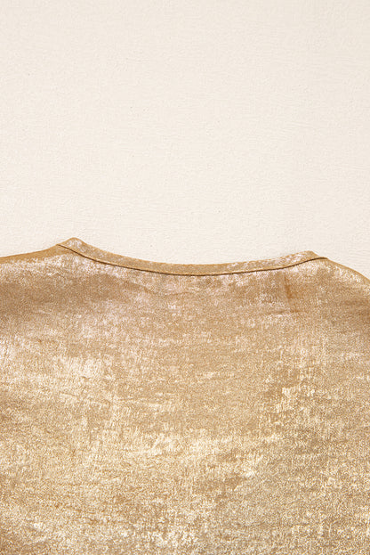 Golden Grace Tie Blouse