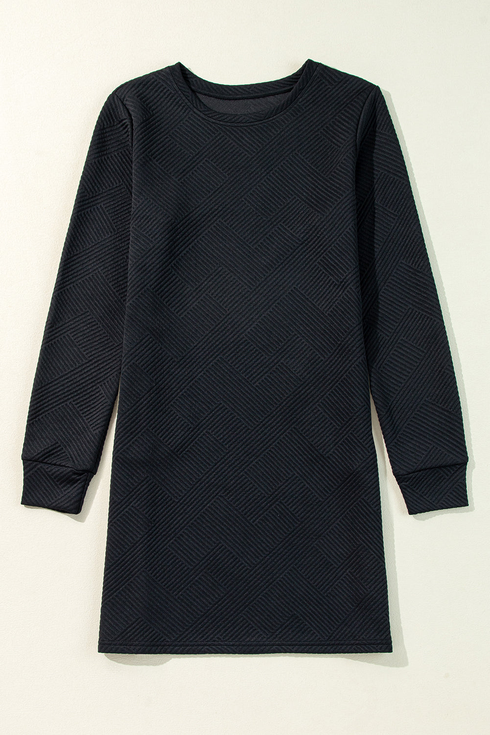 Midnight Texture Shift Dress