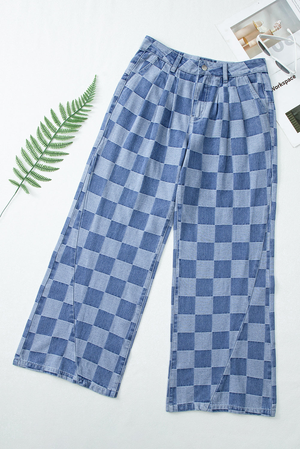 Retro Check Jeans