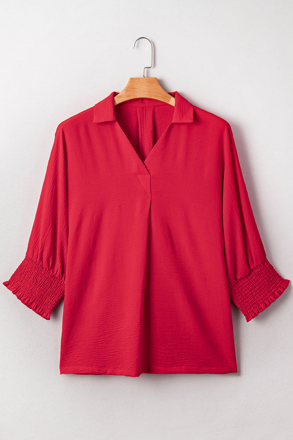 Scarlet Ease Smocked Sleeve Blouse