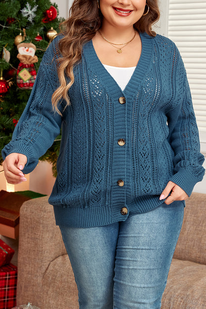 Plus Coastal Breeze Knit Cardigan