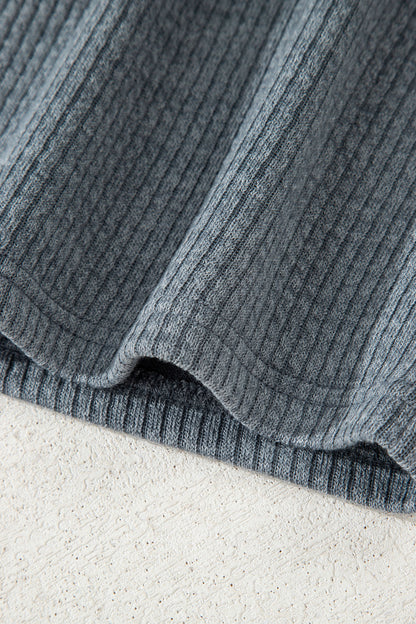 Slate Ridge Ribbed Knit Shacket