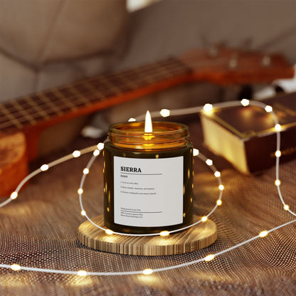 Personalized Name Definition Candle