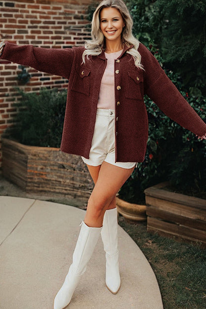 Slate Ridge Ribbed Knit Shacket