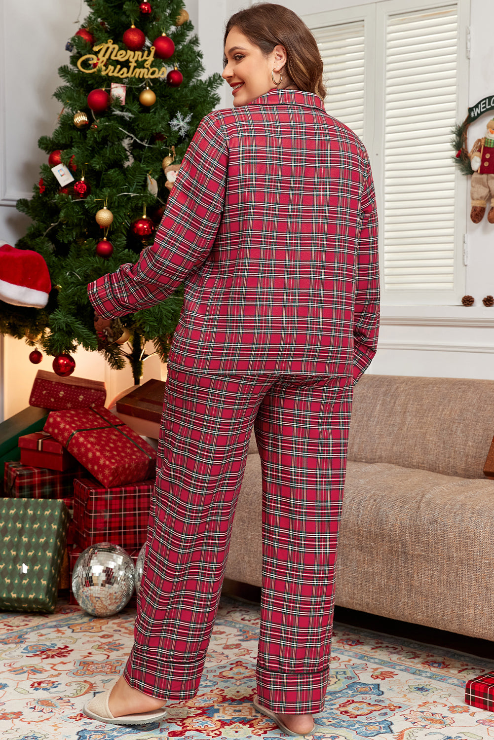 Classic Christmas Plaid Pajama Set